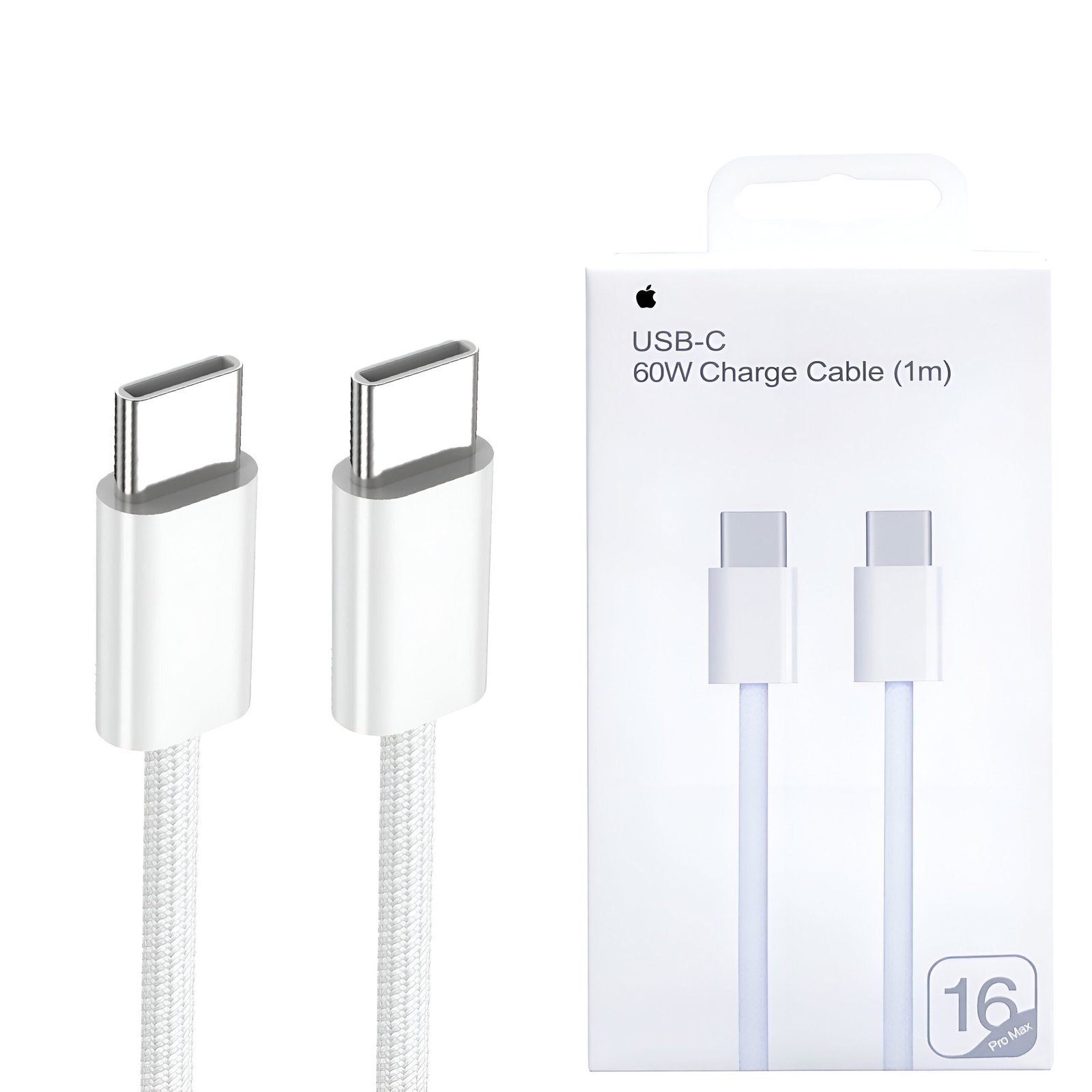 iPhone 16 Pro Max 60W Type-C to C Fast Charging Cable - 1M Nylon Durable Design